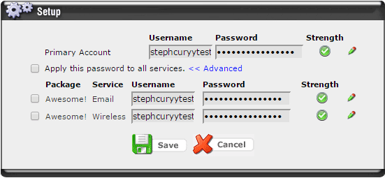 Account Manager Password Security Enhancements - UBO