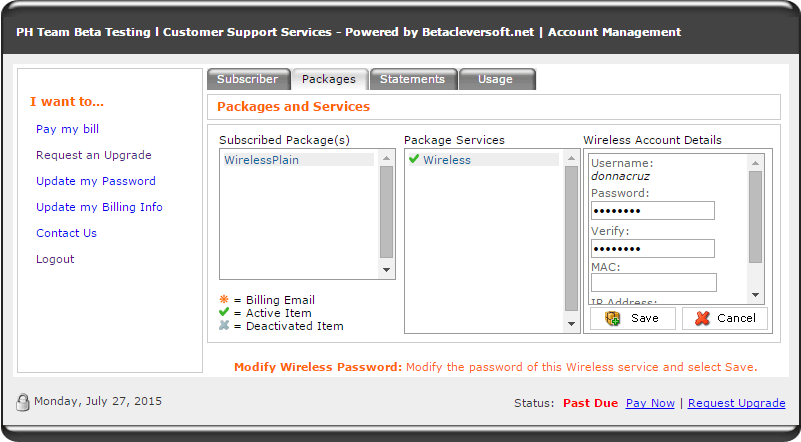 Account Manager Password Security Enhancements - UBO