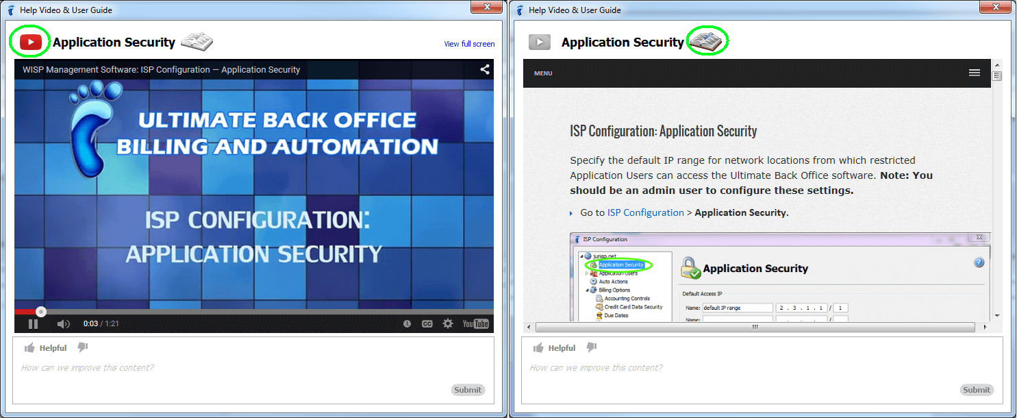 Help Videos and Help Articles - ISP config - UBO