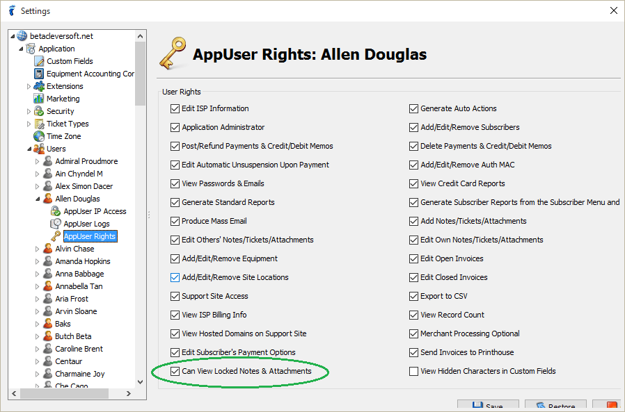 Private Notes and Attachments in Notes & History Tab - UBO