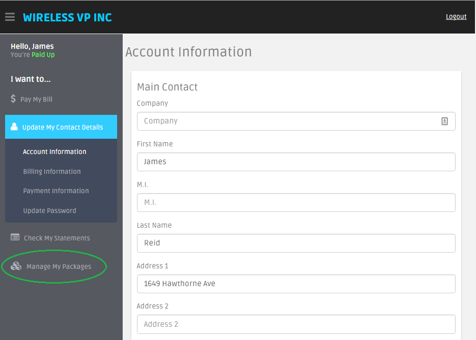 ISP Billing Software - Account Manager - Visp App