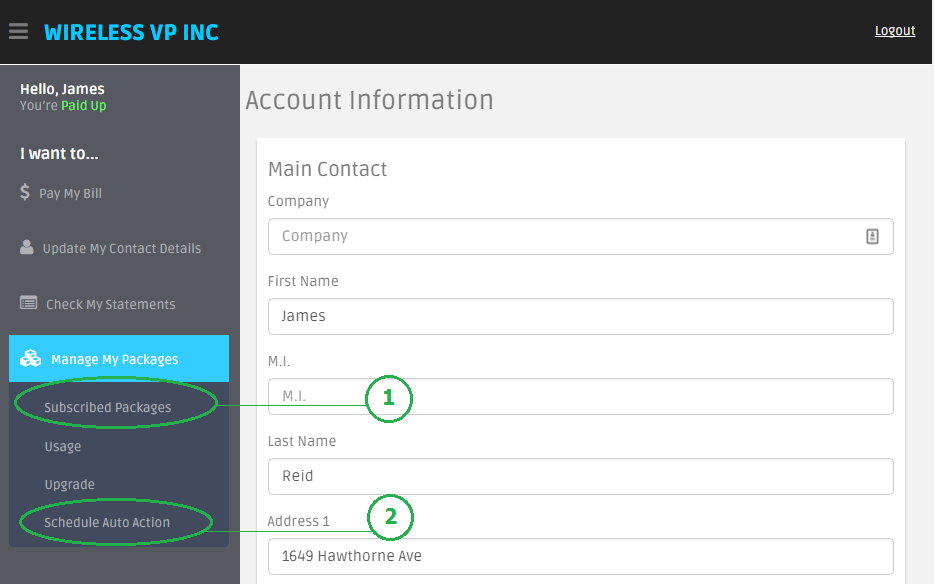 ISP Billing Software - Account Manager - Visp App