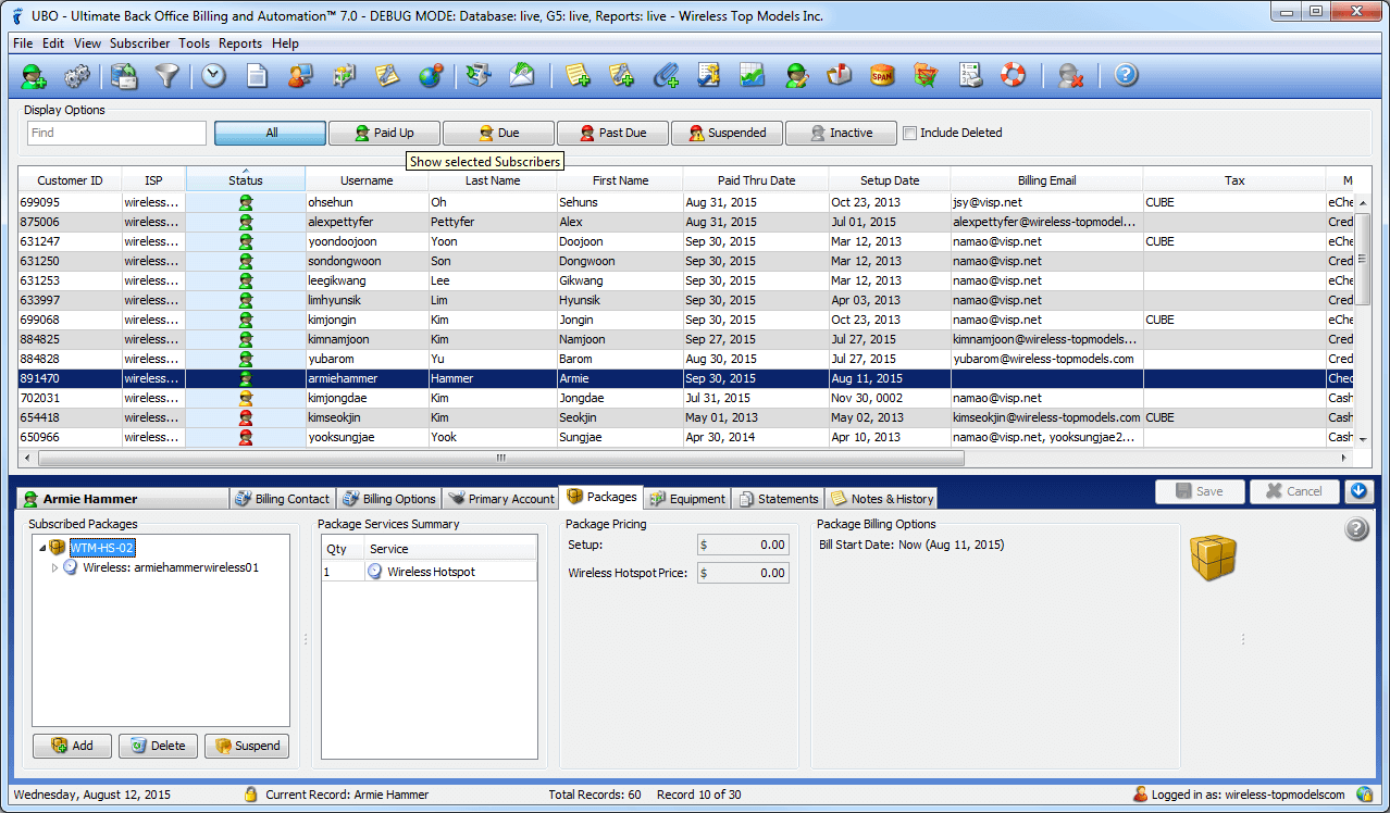 Manage Hotspot Subscribers in UBO