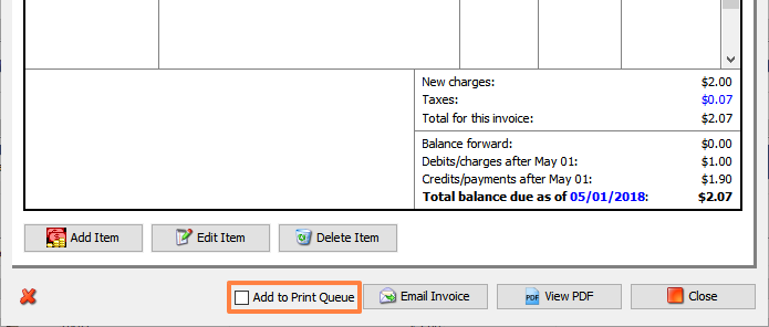 Printing Subscriber Invoices, Receipts, or Statements