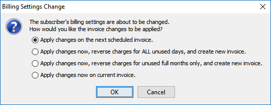 Changing Your Subscriber's Billing Cycle - UBO