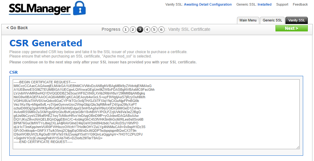 Setting up an SSL Certificate