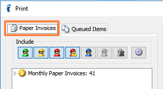 Printing Subscriber Invoices, Receipts, or Statements