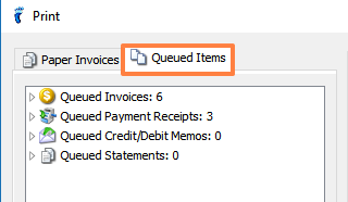 Printing Subscriber Invoices, Receipts, or Statements