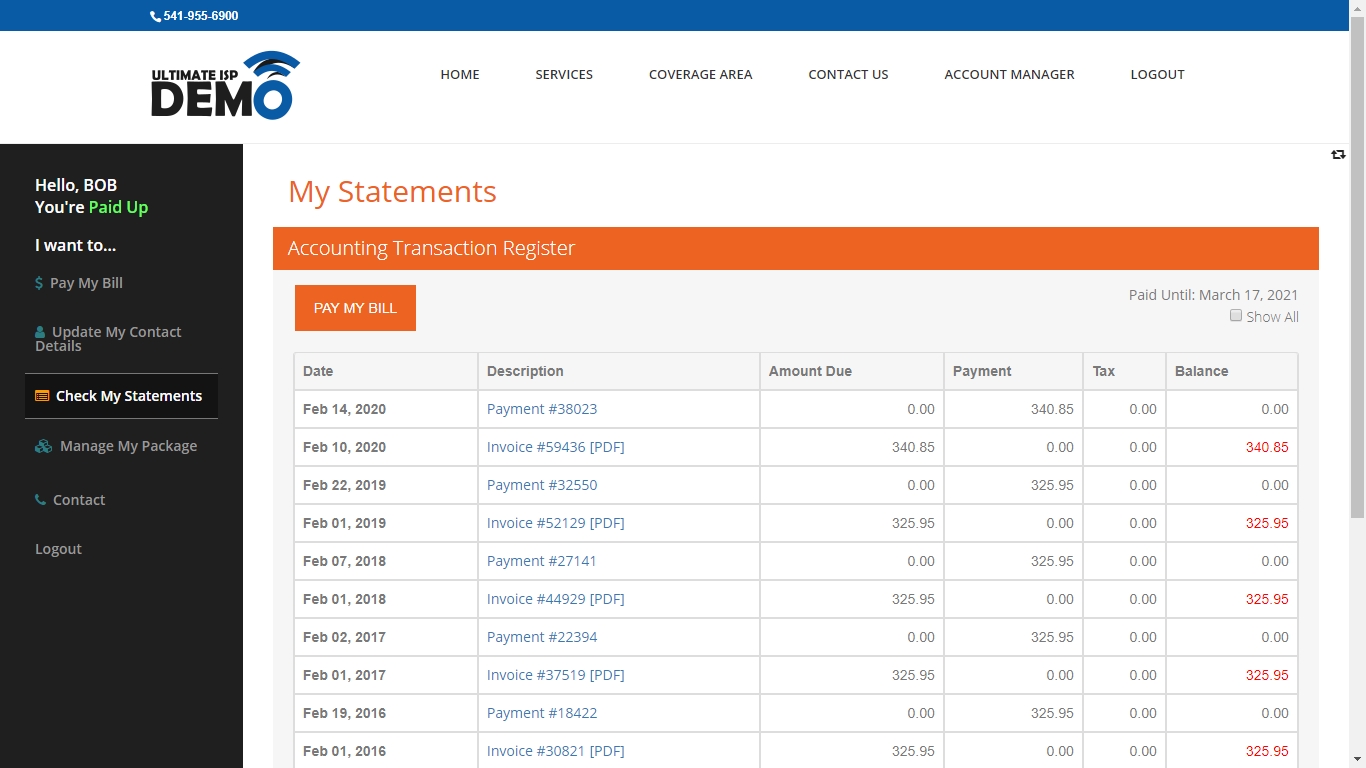 Customer Self-Management Portal