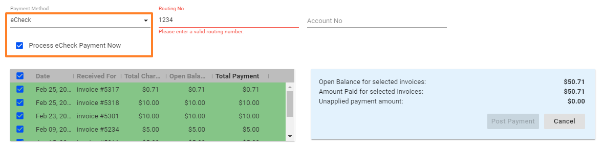 Receive Payments - Visp App