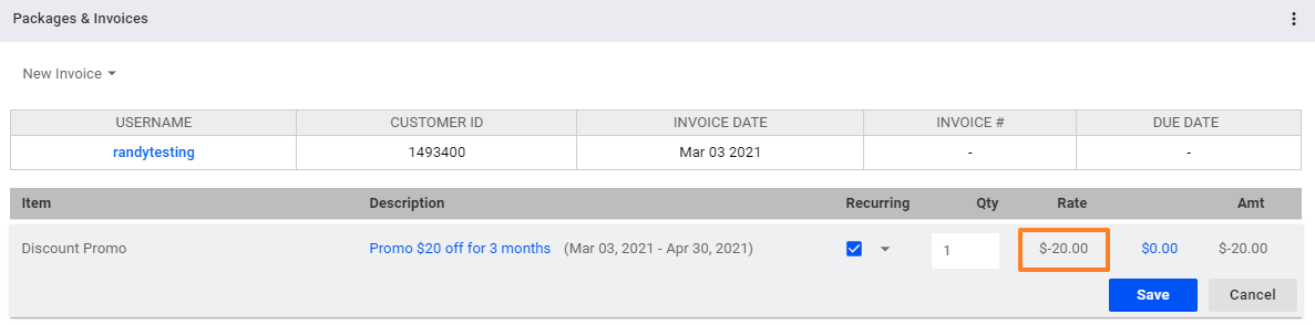 Add a Custom invoice - Visp App