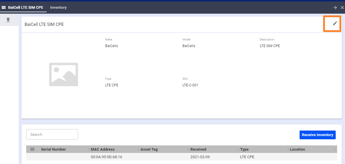 Add and Configure Equipment Profile