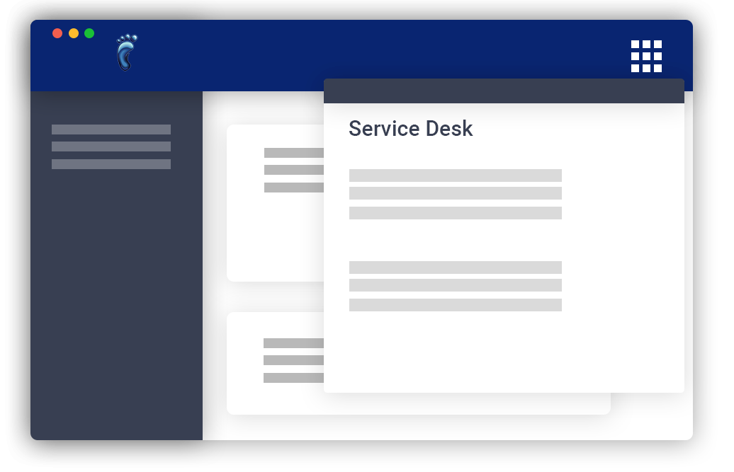 Service Desk - View existing tickets, schedule calendar events, and your Kanban board. 