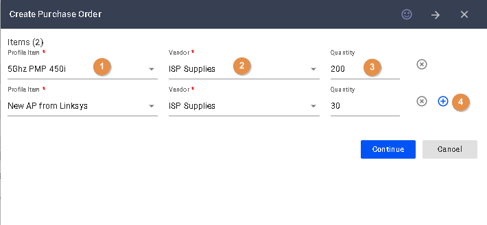 Add a Purchase Order - Visp Documentation