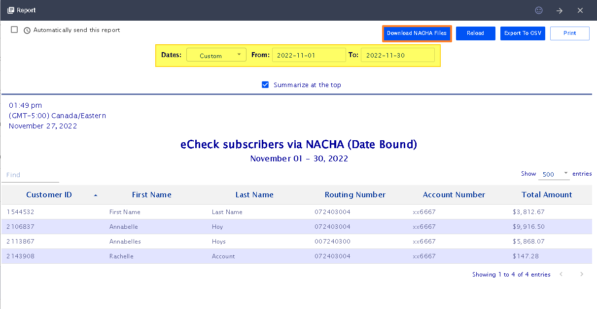 Process NACHA Payments - Visp Documentation
