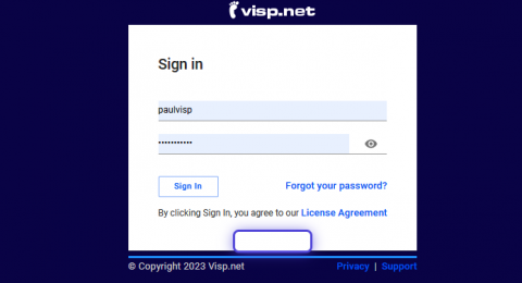 How to Reset Your Visp Web App Password - VISP