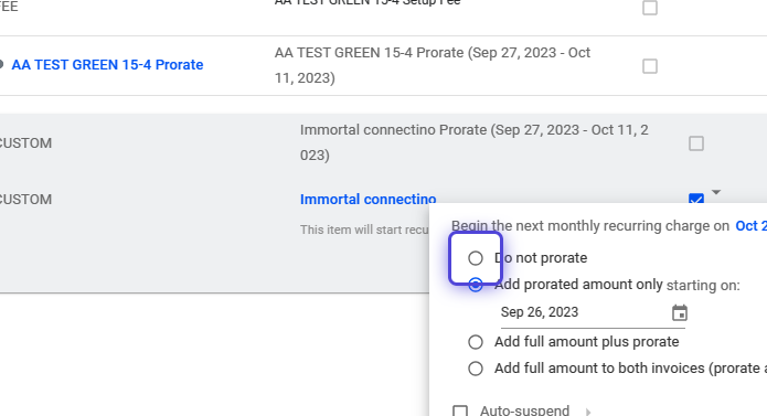 Set Manual Invoice Dates - Visp.net App