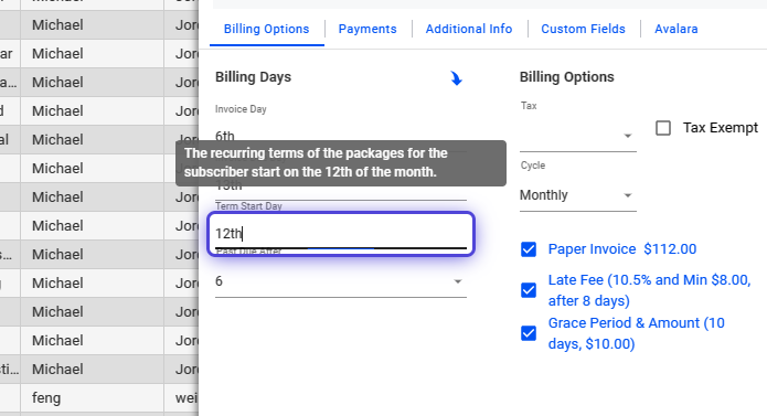 Set Manual Invoice Dates - Visp.net App