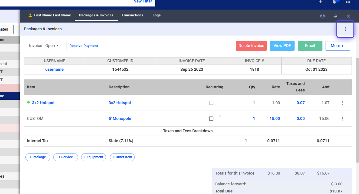 How to Create a New Invoice and Add Invoice Items - Visp App