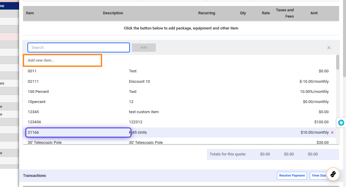 How to Create a New Invoice and Add Invoice Items - Visp App